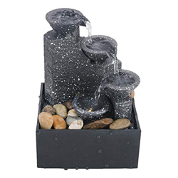 Desktop Waterfalls Desktop Fountain Office Desk Lucky Waterfall Fountains Interior Decoration Tabletop Meditation Water Fountain with led Lights Deskt características