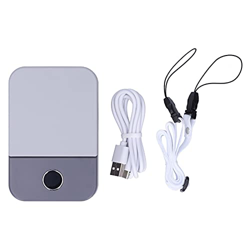 Ventilador eléctrico portátil, Ventilador de Carga USB con Pantalla Digital LED, Ventilador de Cuello Colgante con cordón y Cable de Datos SB, pequeño características