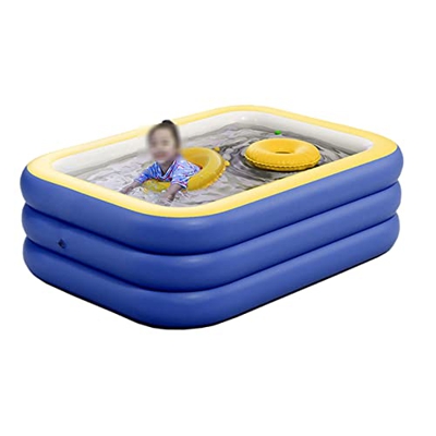 Inflatable Paddling Pool Inflatable Pool, Paddling Pool for Kids and Adults 118" X 69" X 22" Large Thickened Family Swimming Pool for Summer Water Par