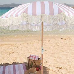 2M Sombrilla Retro De Lujo Al Aire Libre, Sombrilla De Jardín con Borlas, Sombrilla De Playa Hawaiana, Sombrilla De Jardín De Villa De Terraza De Ocio características