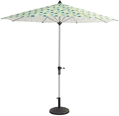 Parasol Sombrilla Jardín 9' Sombrillas Playa Patio Piscina Sombrilla Mesa de jardín al Aire Libre Sombrilla con 8 Varillas Resistentes y Poste de Alum