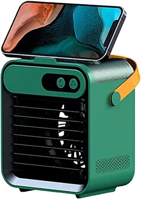Enfriador de aire portátil 150ML Mini ventilador acondicionador 4000mAh Enfriador enfriado por agua Humidificador personal 4 en 1 con USB, 2400 Mah 3 