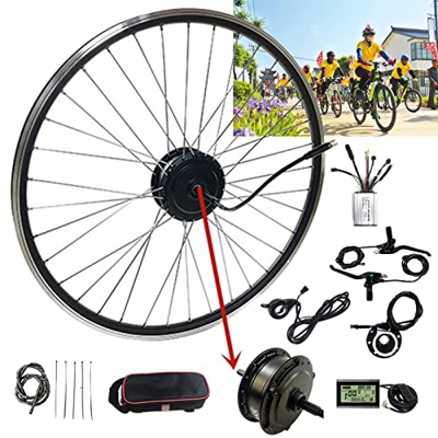 Niczu Kit Conversión Bicicleta Eléctrica 20 24 26 27.5 28 29 Pulgadas 700C Rueda Trasera 24V 36V 48V 250W 350W 500W Accionamiento Trasero Motor Rotati