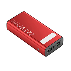 JJJ Super Fast Charge 30000mAh Gran Capacidad Mobile Power Linterna Power Bank (Color : Red, Size : 20000mAh) precio