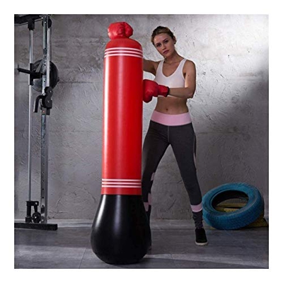 Saco de boxeo al aire libre Fitness inflable Saco de boxeo vertical Columna de boxeo Vaso de alivio de presión Juguete de espesamiento Bolsa de arena 