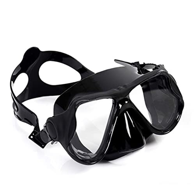 Gafas de Buceo Máscara de Buceo Vidrio HD Equipo de Buceo de Acero Inoxidable Máscara Antivaho Buceo Flotante Gafas de Buceo de pulmón Pescadores Espe