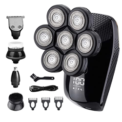 Afeitadoras de cabeza calva cómodas anti-pellizcos Afeitadoras eléctricas de cabeza for hombres calvos, afeitadora de cabeza Freedom Grooming, 5 en 1  en oferta