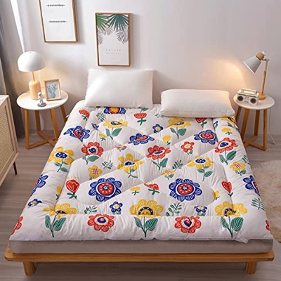 Matratze Colchón De Piso De Futón Extra Grueso Japonés Colchonetas De Cojín Plegables De Tatami Tradicionales Cojín De Cama De Almohada Transpirable S