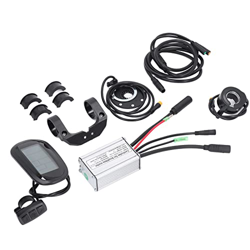 Uxsiya Kit de Conversión Eléctrica, Pantalla LCD6 de 15A, Kit de Conversión de Bicicleta Eléctrica DIY Profesional, Resistente Al Agua para Bicicleta  características