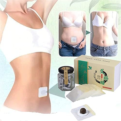 CAK Herbal Slimming Waist Pellet, Detox Slimming Patch, Mugwort Navel Sticker Fat Burning Sticker, Healthy Detox Slimming Belly Pellets (30 Piezas)