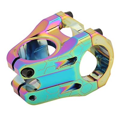 Uxsiya Vástago Corto para Manillar de Bicicleta, Vástago Corto para Bicicleta de Aleación de Aluminio de Corte CNC Pulido para Scooter