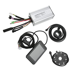 Uxsiya Controlador de Onda Cuadrada, Kit de Modificación de Bicicleta Eléctrica de Aplicabilidad Amplia de Medidor Multifuncional de Plástico para Mot características