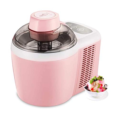 Máquina de Helados para el hogar, Yogurt congelado automático 90W Servicio Suave y Duro Fabricante de Helados de Bricolaje con Pantalla LCD y Revestim