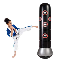 Saco de boxeo inflable al aire libre para niño adulto vaso bolsa para practicar karate taekwondo características