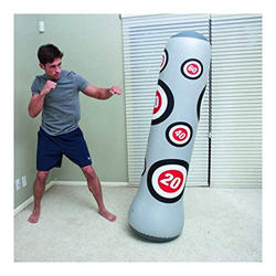 Saco de boxeo al aire libre Saco de boxeo inflable Columna de boxeo engrosamiento 1.6M Niños adultos Vent Toy Sandbag para patio de familia Gimnasio características