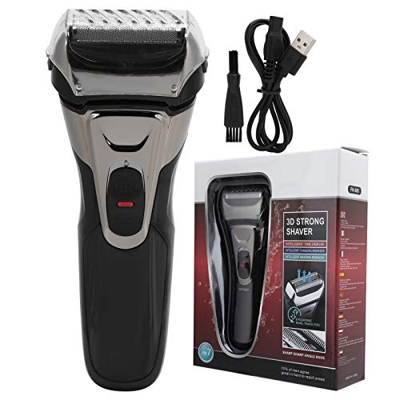 Maquinilla de Afeitar Portátil para Barba, Maquinilla de Afeitar Eléctrica Impermeable para Hombres con Carga USB Inalámbrica Profesional Maquinillas 