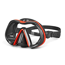 Gafas de Buceo Máscara de Buceo antivaho Marco Grande Redondo Vidrio Templado antivaho Lente única Máscara de Silicona líquida Gafas de Buceo Máscara  precio