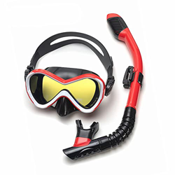Gafas de Buceo Conjunto de máscara de esnórquel Recubierto de vidrieras Lente única Niños que aprenden Equipo de natación Máscara Conjunto de esnórque en oferta