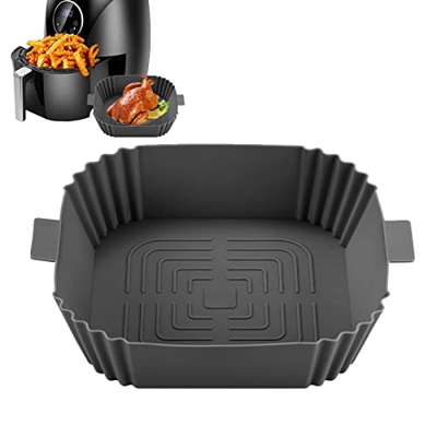 Cesta para Freidora De Aire - Recipiente para Hornear Freidora De Aire Reutilizable | Freidora De Aire De Silicona Antiadherente Bandeja De Silicona p