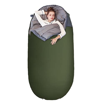 LANGWEI Saco De Dormir para Acampar para Adultos, Saco De Dormir para Mochilero Extra Ancho con Bolsa De Transporte para Clima Cálido Y Fresco De 3 Es