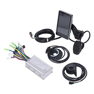 Uxsiya Kit de Controlador de Bicicleta Eléctrica, Kit de Modificación de Bicicleta Eléctrica DC 36V 48V 15a para Motor de 350W