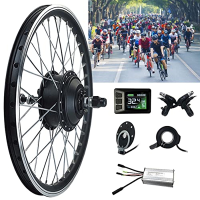 Niczu Kit Conversión Bicicleta Eléctrica Impermeable Adecuada para Bicicleta Carretera 20 24 26 27.5 28 29 Pulgadas 700C Rueda Trasera 36V 48V 500W Ac