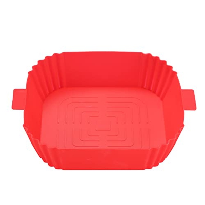 MOSDUE Bandeja de silicona para freidora de aire, reutilizable, a prueba de aceite, antiadherente, resistente al agua, de grado alimenticio, para frei