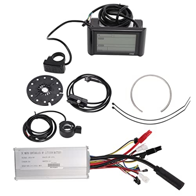 BuyWeek Controlador de motor de bicicleta eléctrica S900 Kit de medidor de pantalla LCD, 36V 48V 500W Controlador de motor de bicicleta eléctrica Acel