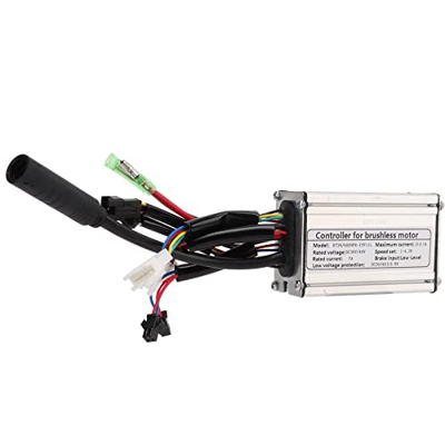 BuyWeek Controlador de Motor sin escobillas de Bicicleta eléctrica, Controlador de Onda sinusoidal de Bicicleta eléctrica de 36V/48V 15A 6mos con líne
