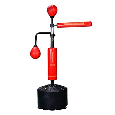 Saco Boxeo Relleno Adulto Bolsa De Perforación De Boxeo con Barra Refleja, Bolso De Perforación Inflable, Reacción De Boxeo Pegajo Giratorio, Altura A