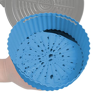 jiasi Revestimiento de Silicona para freidora de Aire,Bandeja para Hornear Liviana Accesorios para Horno de Cocina Fácil de Limpiar | Olla de Silicona