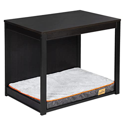 BingoPaw Caseta para perros pequeños y medianos para perros de madera para el hogar, jaula abierta para perros con cama ortopédica para hasta 20 kg, m precio
