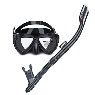 Gafas de Buceo Se puede equipar con soporte de cámara Silicona líquida Full Dry Snorkeling Máscara Erbao Gafas de buceo Snorkel Set de dos piezas Kit 