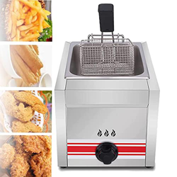 lxiluv Freidora De Gas De 10l/20l, Freidora De Gas Comercial Freidora De Acero Inoxidable, con Cesta para Freír Y Tapa, para Restaurante En Casa para  características