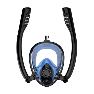 GATASE Juego de Snorkel, máscara de Snorkel de Vista panorámica Anti-Fog y Tubo de Snorkel seco Anti-lok, Equipo de Snorkel for Adultos, respiración d
