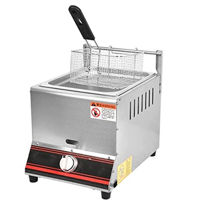 lxiluv Freidora De Acero Inoxidable 6l/12l, Freidora De Gas, Freidora De Cocina De Encimera De Gas Profesional, para Restaurante Hogar para Pollo Frit