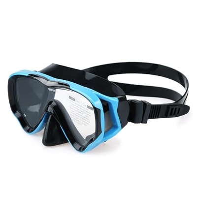 Gafas de Buceo Conjunto de esnórquel superior seco completo Máscara de silicona impermeable sellada Lente de vidrio de una sola lente Niños Gafas de n