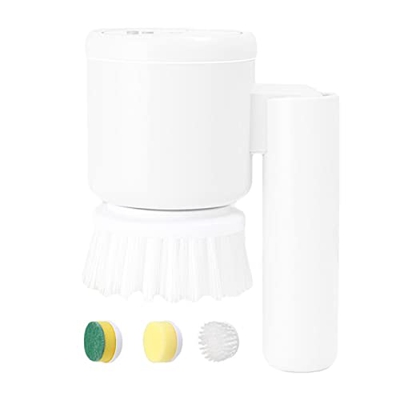 Unyee Fregadora eléctrica de Mano inalámbrica, Fregadora giratoria eléctrica Recargable, Limpiador Giratorio eléctrico con 3 Cabezales de Cepillo de L