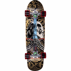 Powell Peralta Monopatín completo Mini cráneo y espada oro 8" x 30" Cruiser en oferta