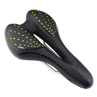 ZONIY Sillín De Bicicleta Cojín Hueco Transpirable PU Cuero Cómodo Gel Poliuretano A Prueba De Golpes Road MTB Bike Saddle Parts Asiento de Bicicleta 