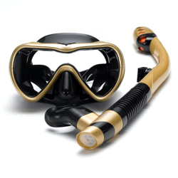 QHYXT Juego de máscaras de esnórquel, Cuatro Colores de Lentes para Elegir, Vidrio Templado panorámico de 180 °, sin empañamiento, esnórquel, máscara  precio