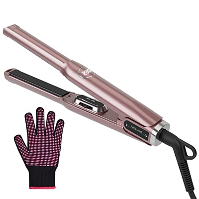Plancha de Pelo, LCYoung Profesional Pequeño Para Viajes & Rizador de Pelo en 1 con Pantalla LCD Temperatura 130-230 ℃ Ajustable para, Voltaje Dual, I