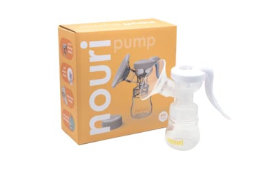 TensCare Nouri Pump Extractor de leche manual con 2 niveles de succión para una expresión cómoda, Solución natural libre de BPA con protectores mamari