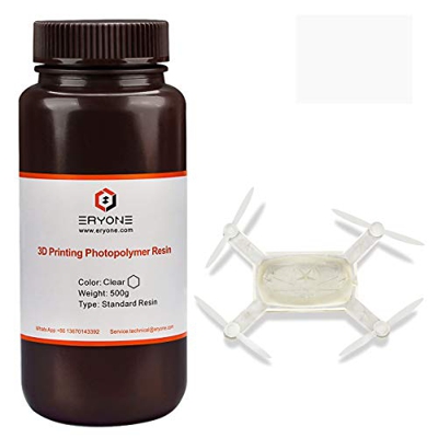 ERYONE 405 Nm Resina UV para impresoras DLP LCD 3D Fotopolímero TranslúcidoTransparente 500g