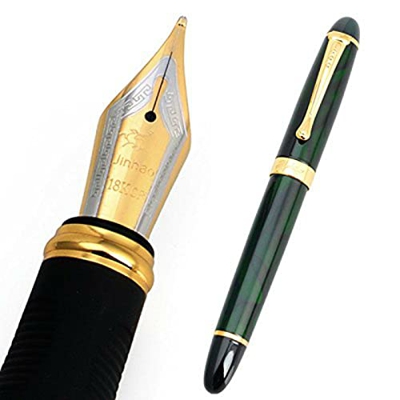 Pluma Estilografica JINHAO X450 Marmol con Convertidor y Estuche Plumin M 4516h