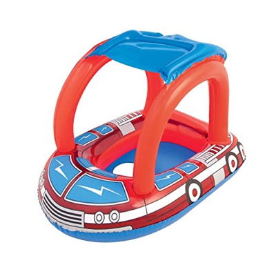Desconocido Kids Pirate Boat Pool Flotador con Dosel Niños pequeños Juguetes inflables for la Piscina Juguetes for la Piscina for 1-2 años Niños Niñas