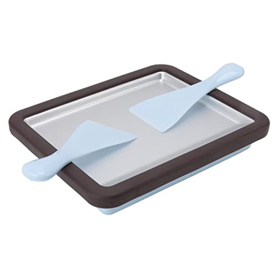 Placa de Rodillo para Helado, Producción Rápida Enrollada en Casa, Placa Fría para Helado Pequeña Antioxidante para el Hogar, Tienda de Yogur, Camping