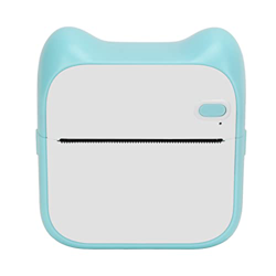 Impresora portátil, impresora térmica Bluetooth inalámbrica de bolsillo 203DPI, mini impresora de imágenes de carga USB azul adecuada para asistencia  en oferta