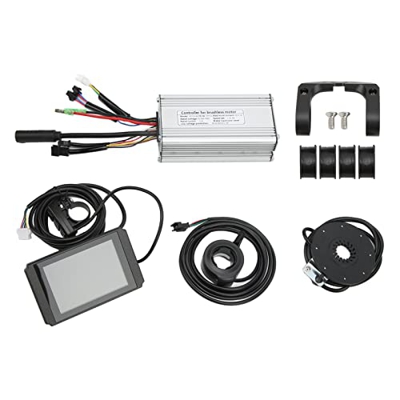 BigKing Controlador de Onda Cuadrada, Kit de Bicicleta eléctrica 22A con medidor LCD8H 130X Shifter 8C Sensor de Asistencia para Motor de 500W