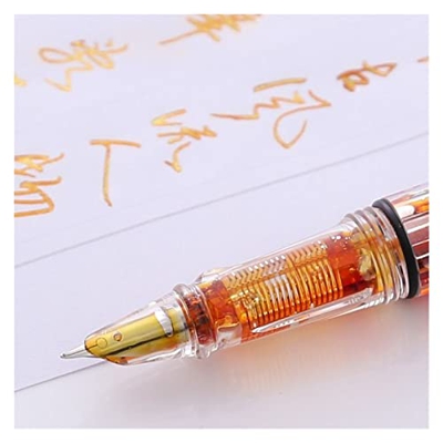 NUPART Pluma estilográfica de Gran Capacidad, 1 Unidad, pistón de plástico de Oficina a la Moda, Cepillo Suave Transparente portátil, Pluma de Tinta c
